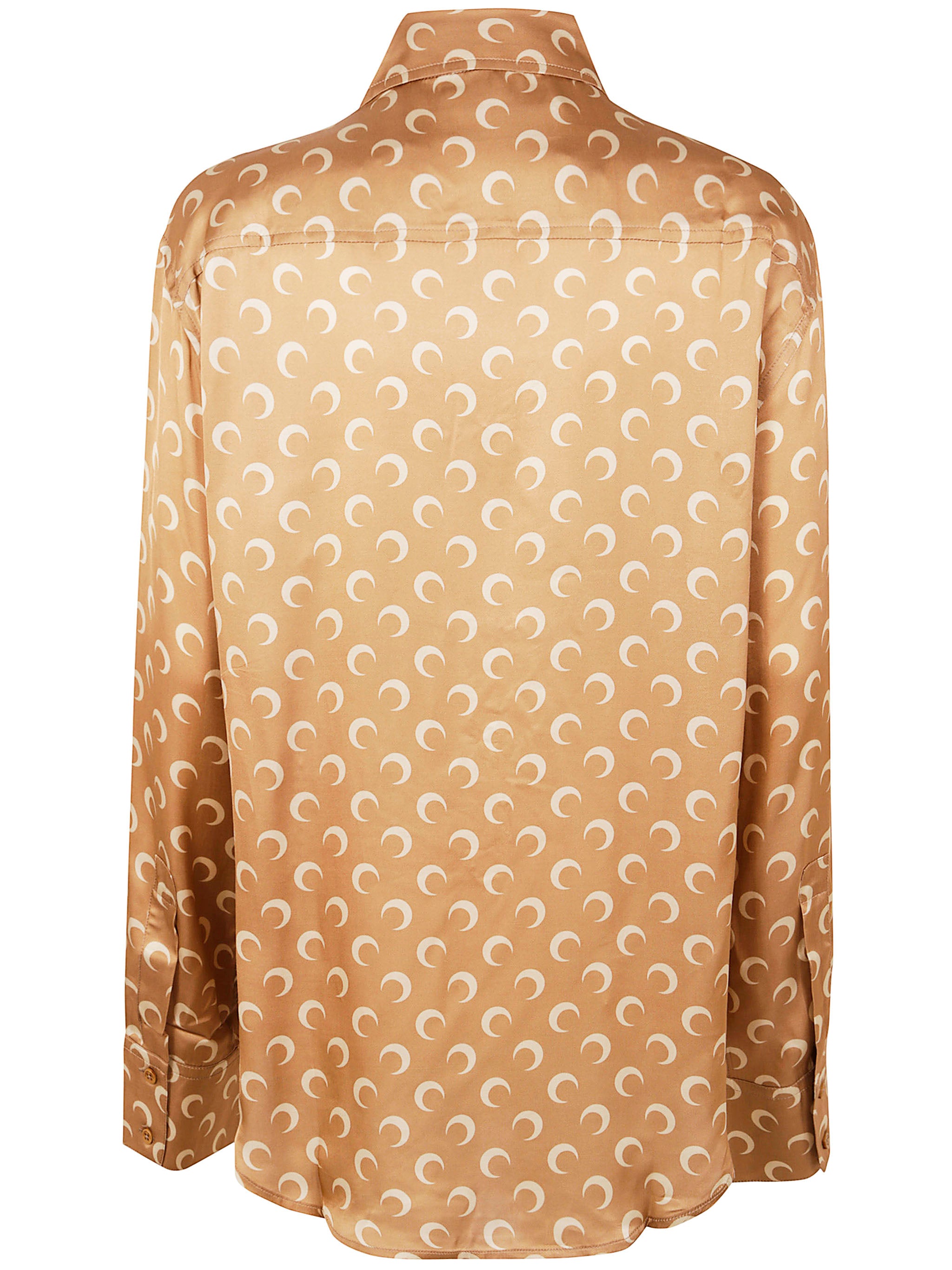 MARINE SERRE Moon Satin Button Down Shirt - SS25 Collection