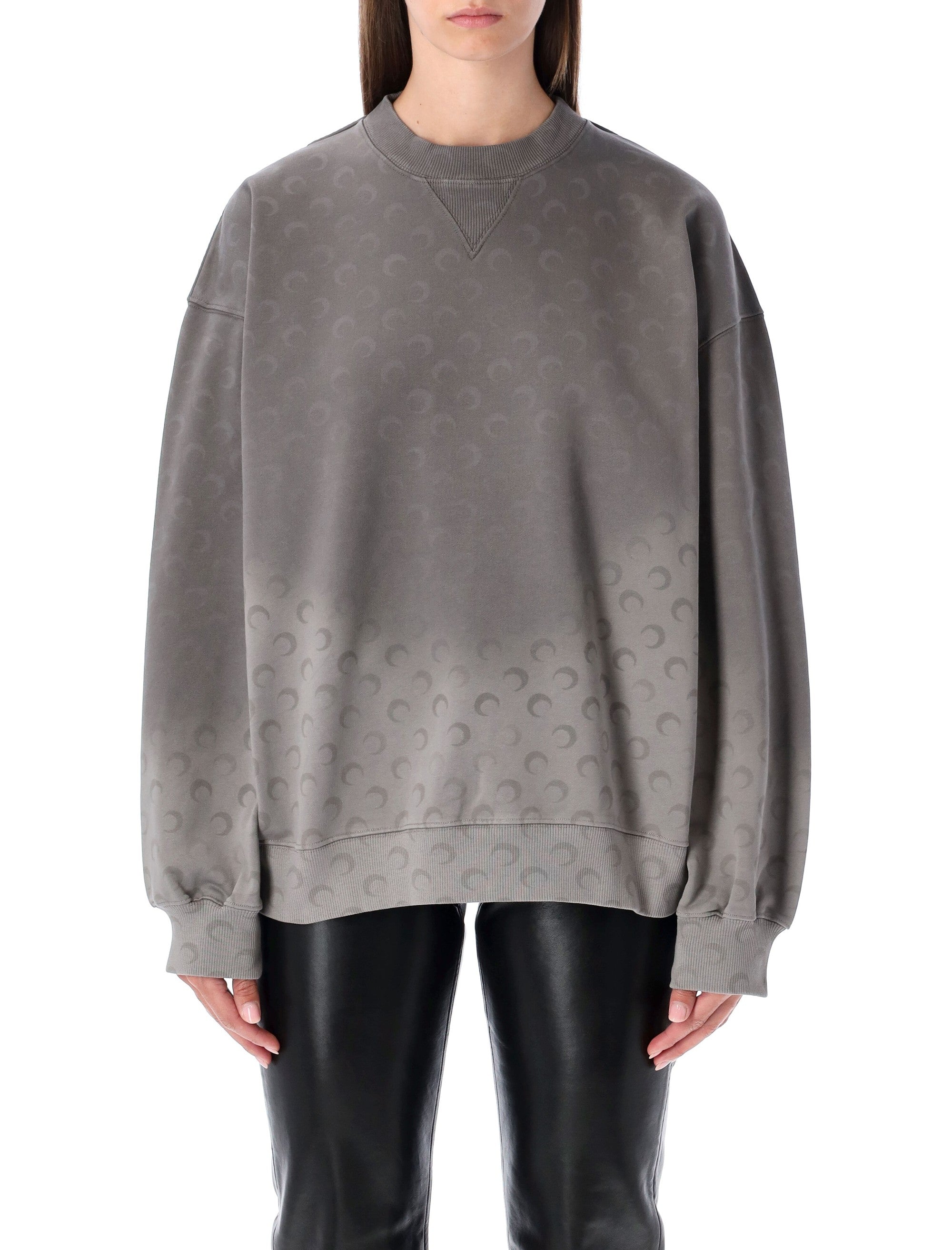 MARINE SERRE Faded Moon Fleece Relaxed Sweatshirt - Men’s Size S to L