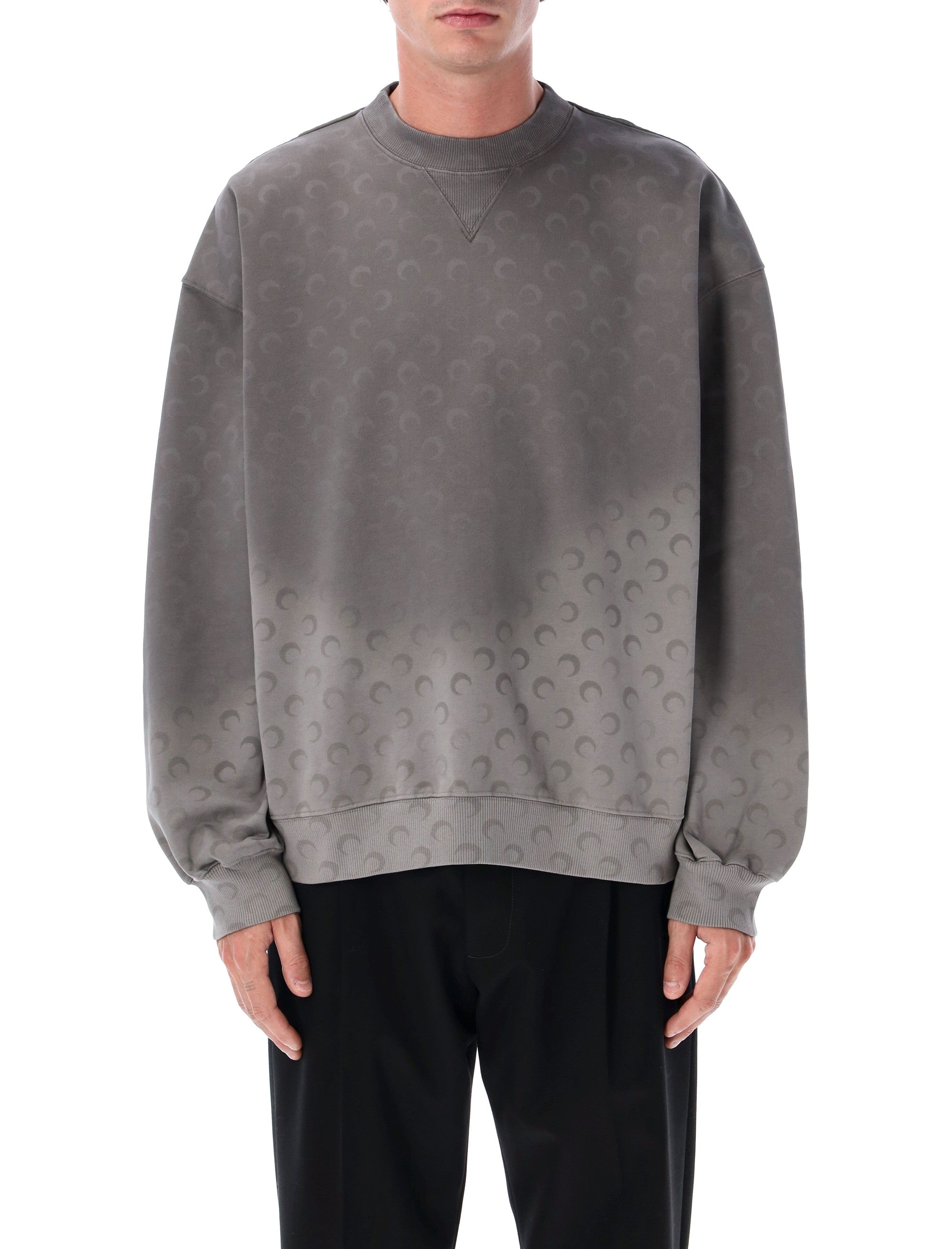 MARINE SERRE Faded Moon Fleece Relaxed Sweatshirt - Men’s Size S to L