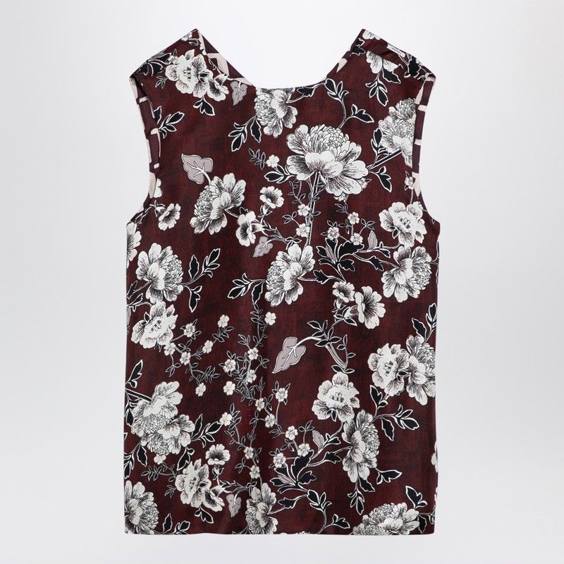 MAX MARA Reversible Patterned Silk Camisole Top