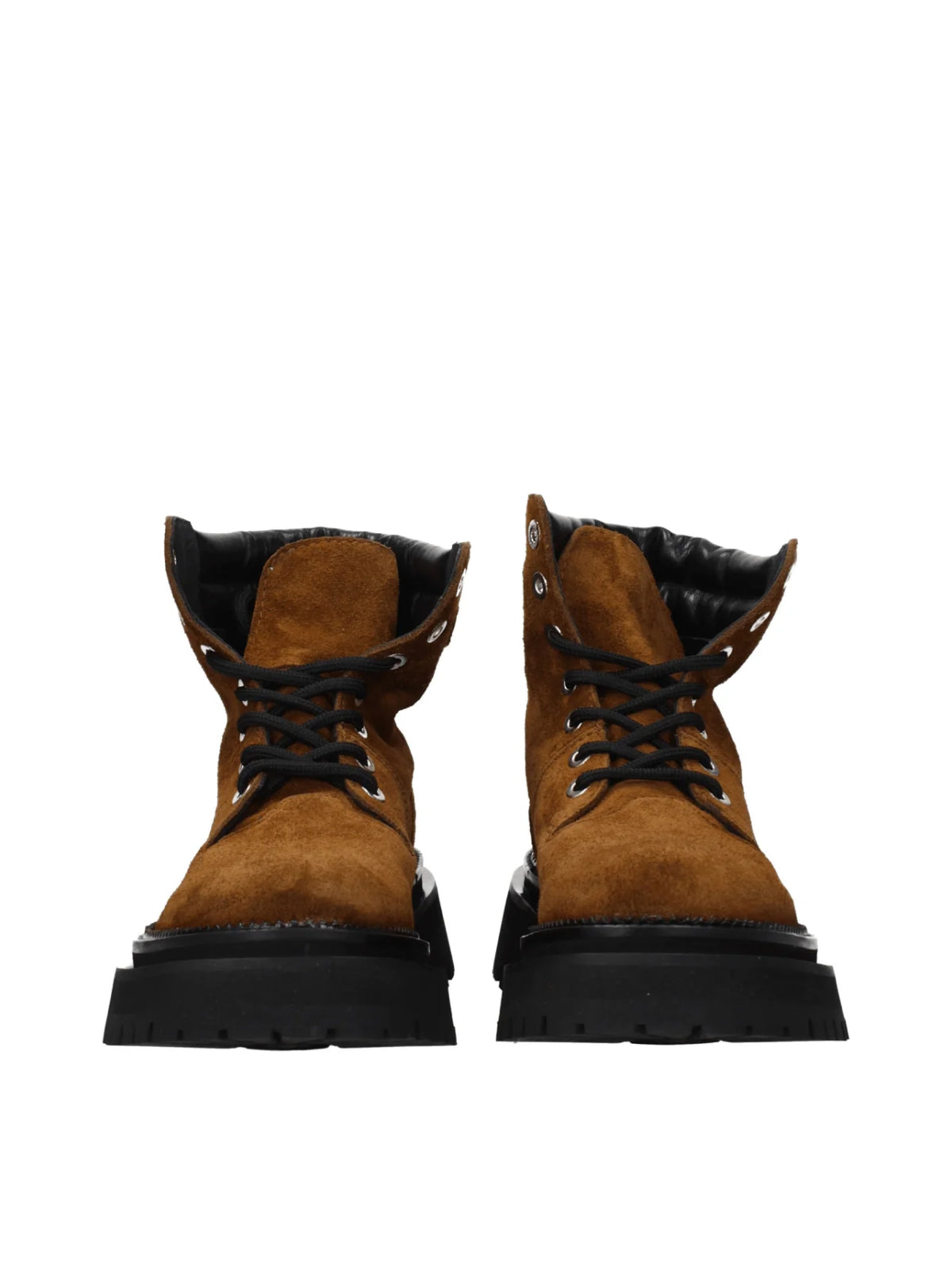 AMI PARIS Lace-Up Suede Ankle Boots for Women - 5.5 cm Heel