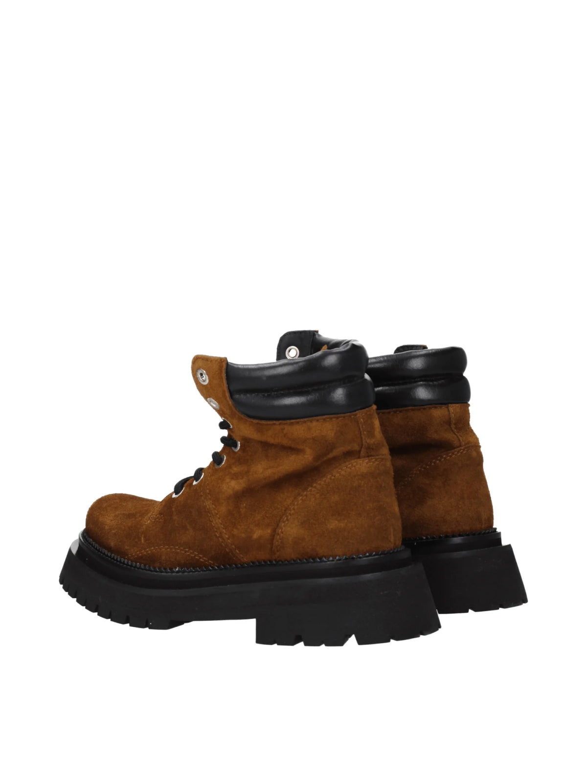 AMI PARIS Lace-Up Suede Ankle Boots for Women - 5.5 cm Heel