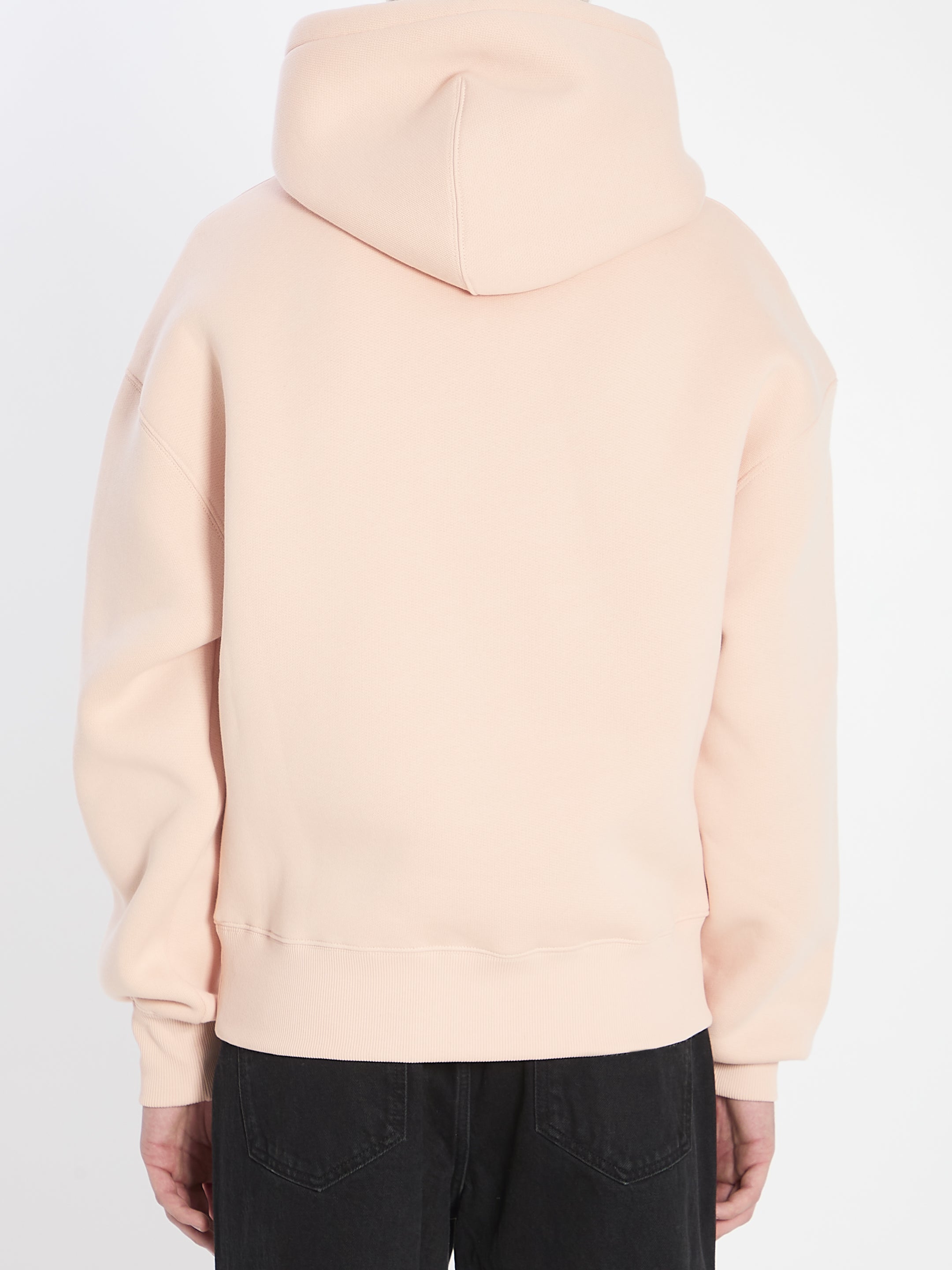 AMI PARIS Men's Regular Fit Hoodie with Raised Logo - Size L