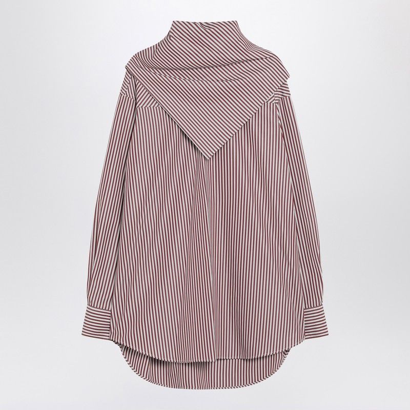 AMI PARIS Striped Bandana Collar Shirt - Oversized Fit