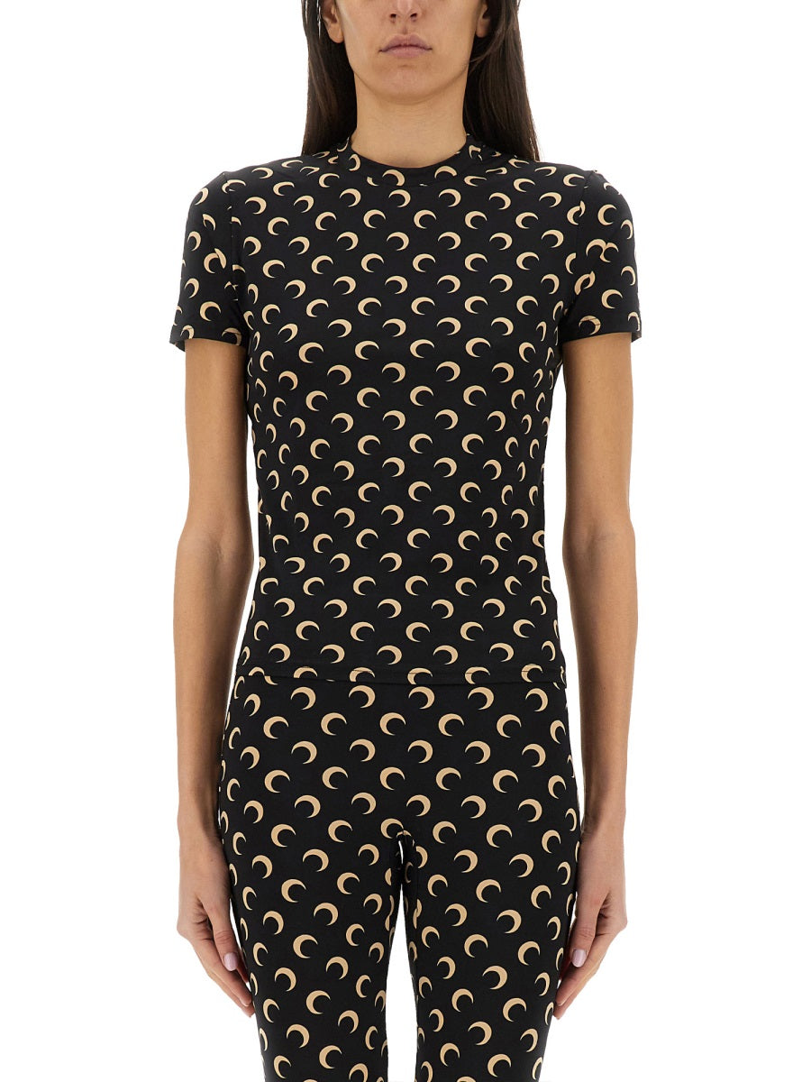 MARINE SERRE Slim Fit Moon T-Shirt - Women's