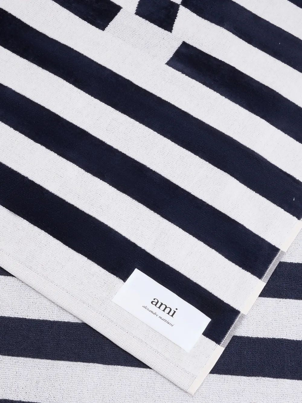 AMI PARIS Striped Terry Fabric Beach Towel
