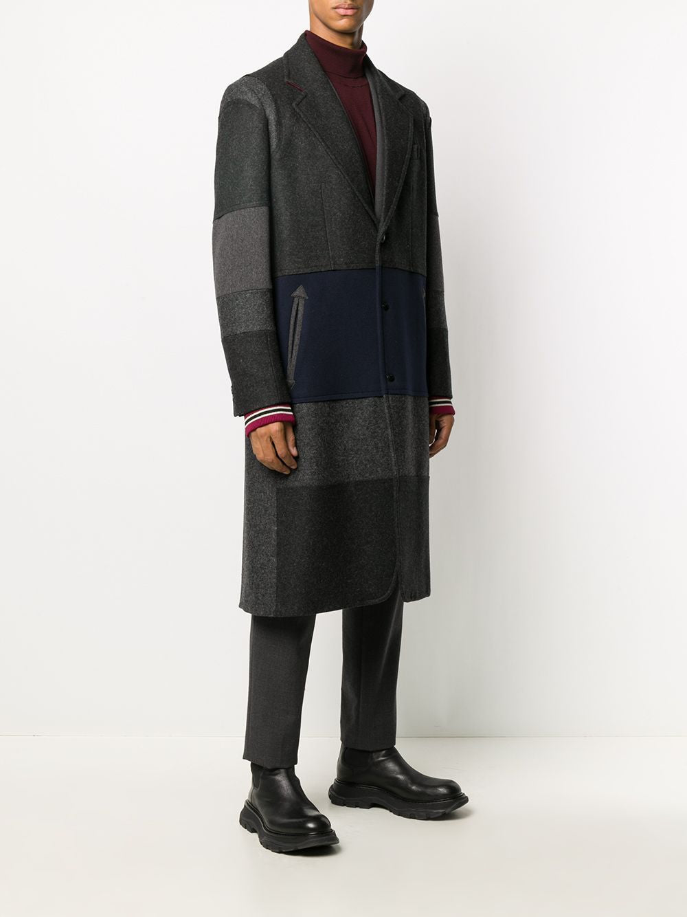 VALENTINO Men's Striped Wool Blend Jacket