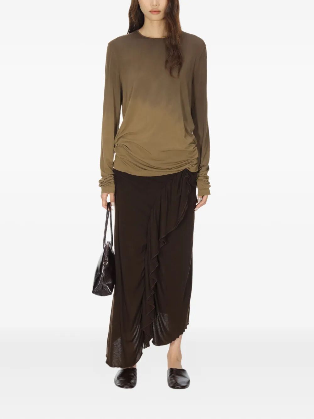 UMA WANG Women's 'TI' Modal Blend Top