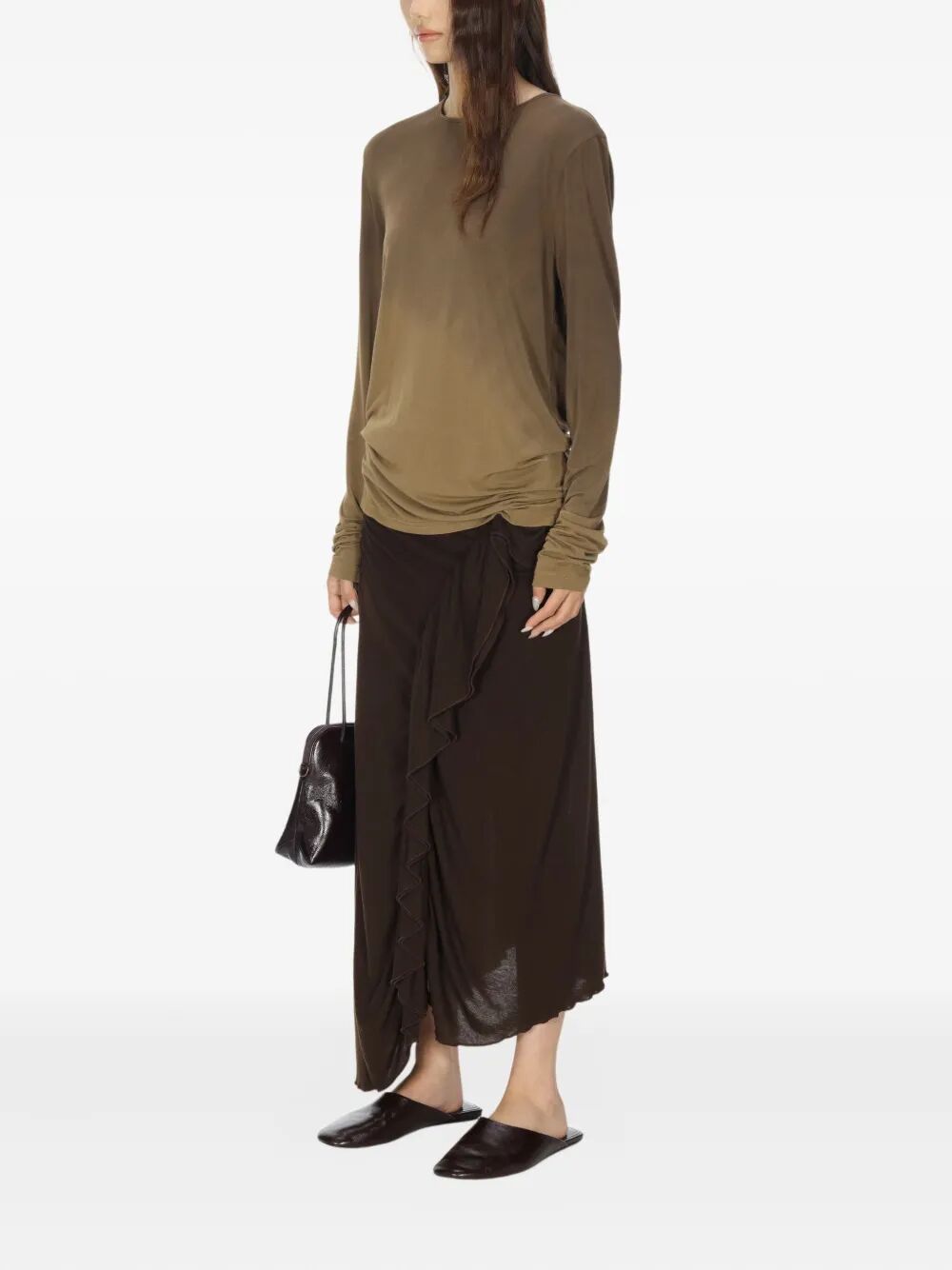 UMA WANG Women's 'TI' Modal Blend Top