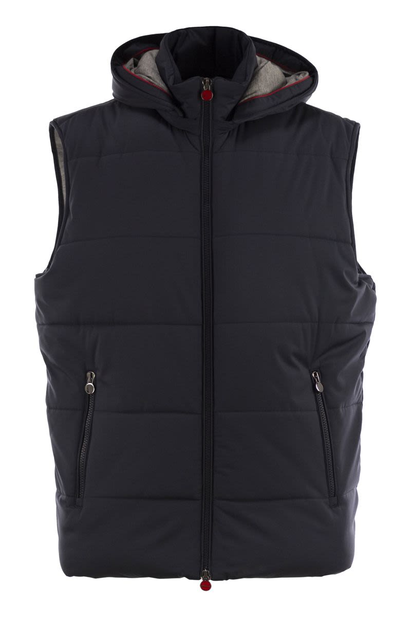 KITON Minimalist Hooded Sleeveless Jacket for Men