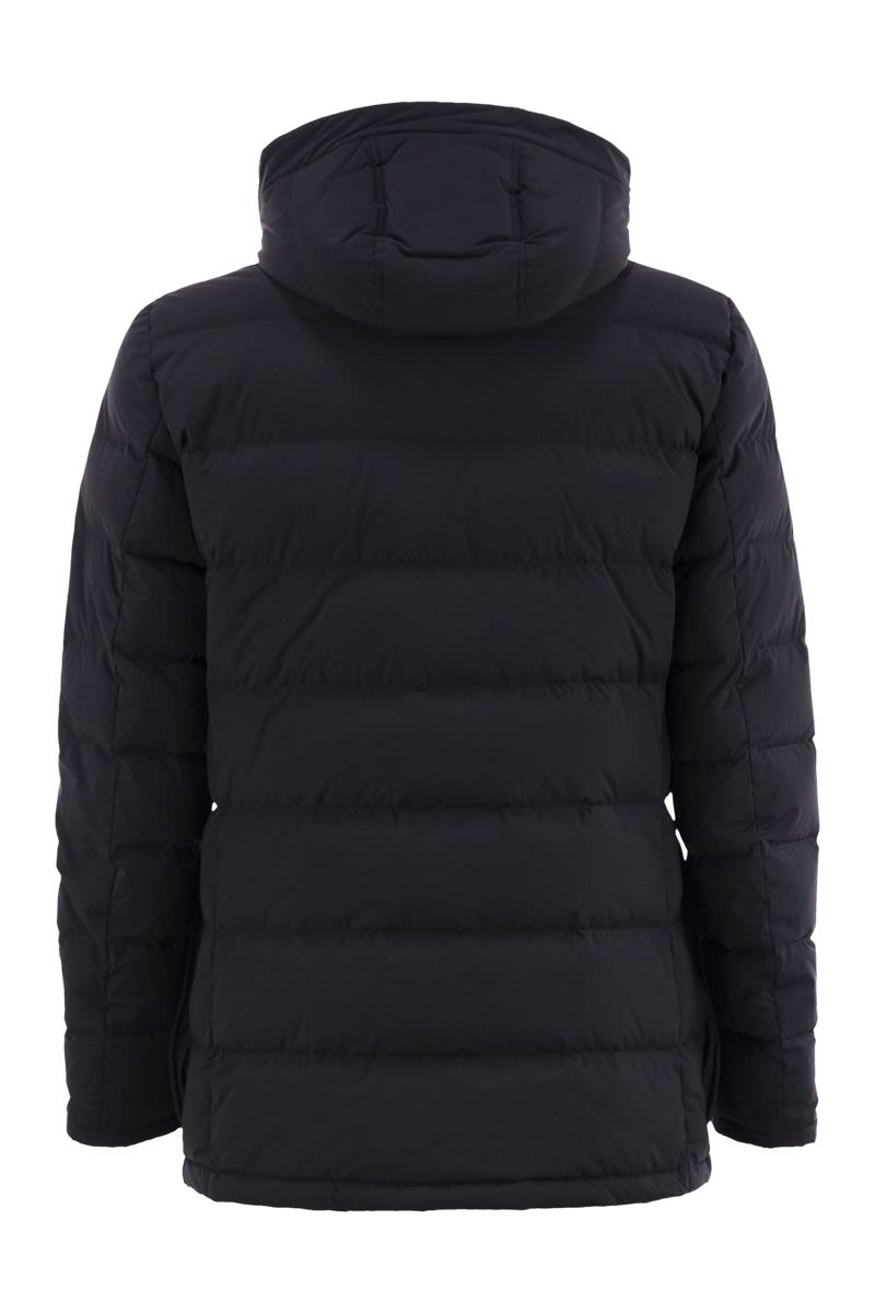 KITON Men's Hooded Long Down Jacket