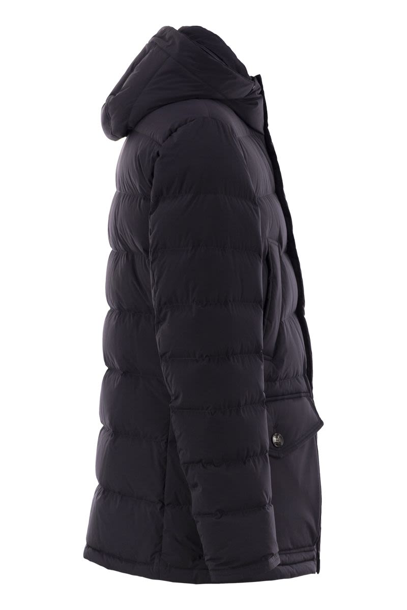 KITON Men's Hooded Long Down Jacket