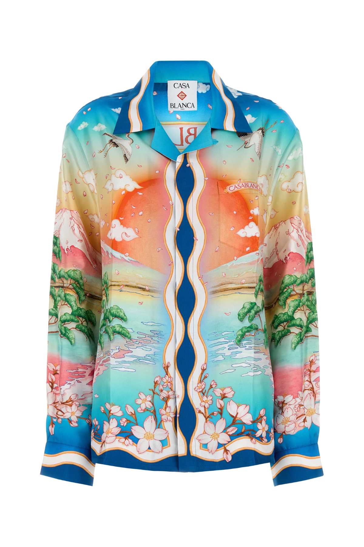 CASABLANCA Tennis Club Silk Shirt - Size S