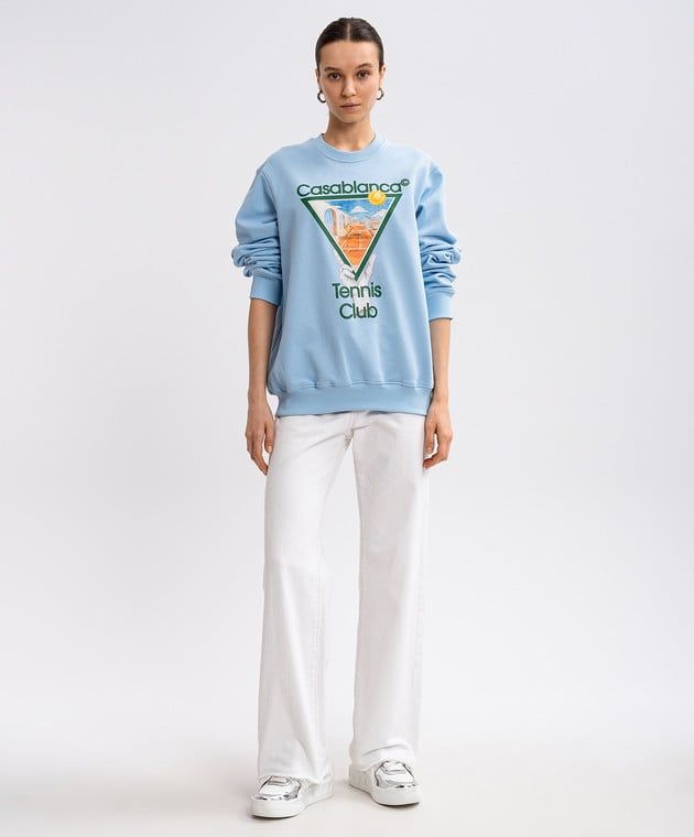 CASABLANCA Metaphysical Tennis Icon Printed Sweatshirt for Women - SS25