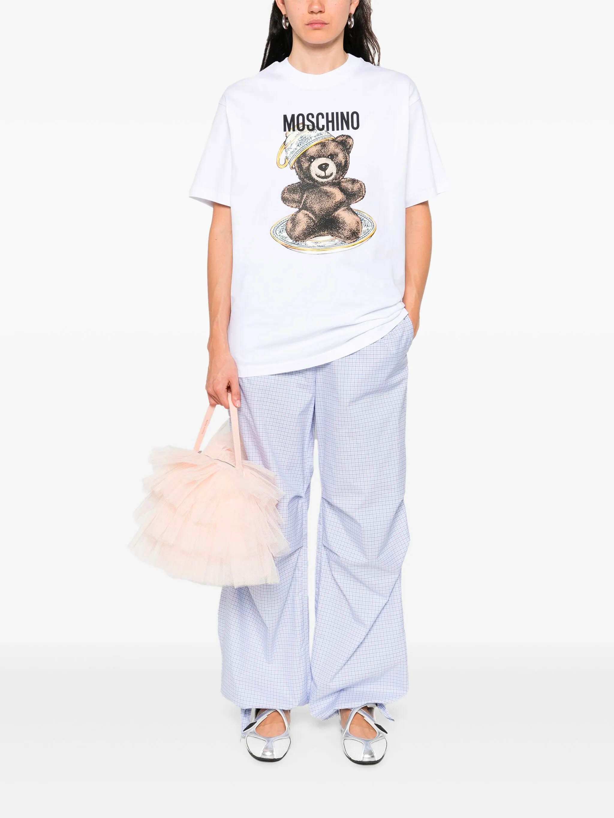 MOSCHINO COUTURE Teddy Bear Logo Crewneck T-Shirt - Women's Small