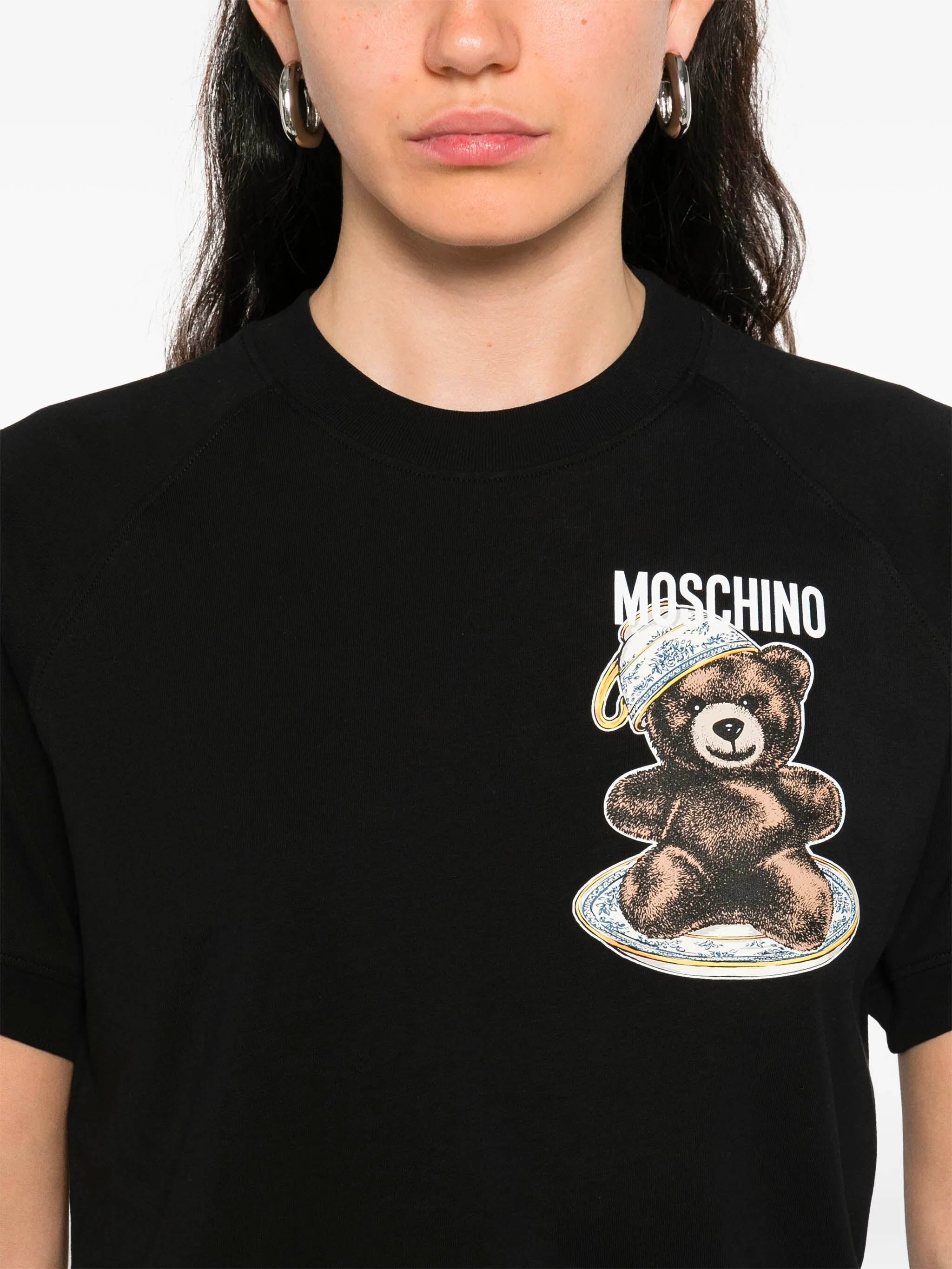 MOSCHINO COUTURE Mini Teddy Bear Graphic T-Shirt (Size S)