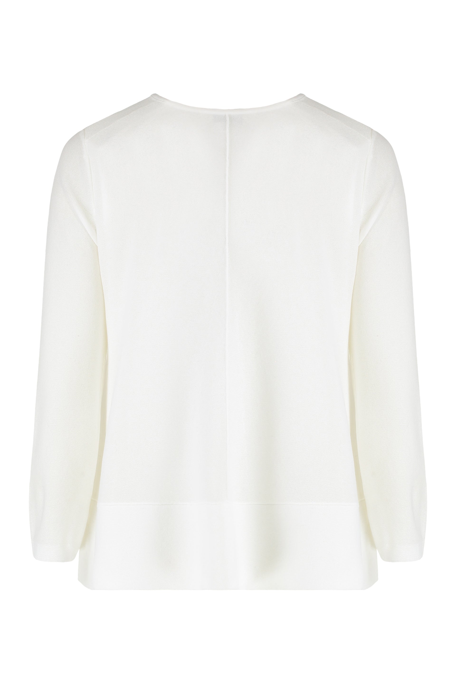 VINCE Cotton Blend Blouse with Ribbed Edges