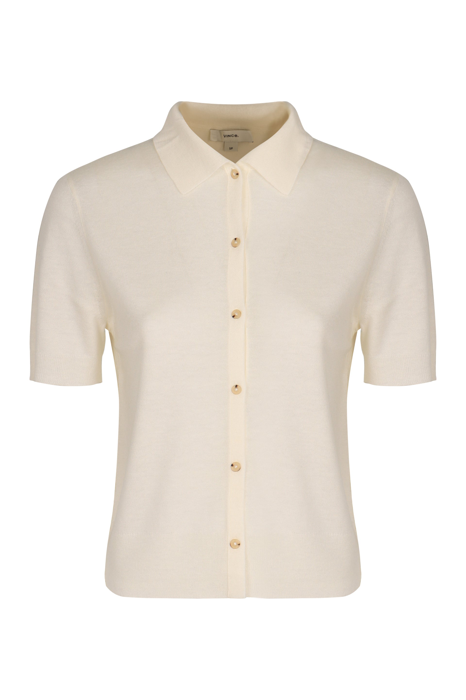 VINCE Wool Blend Sweater with Shirt Collar for Women