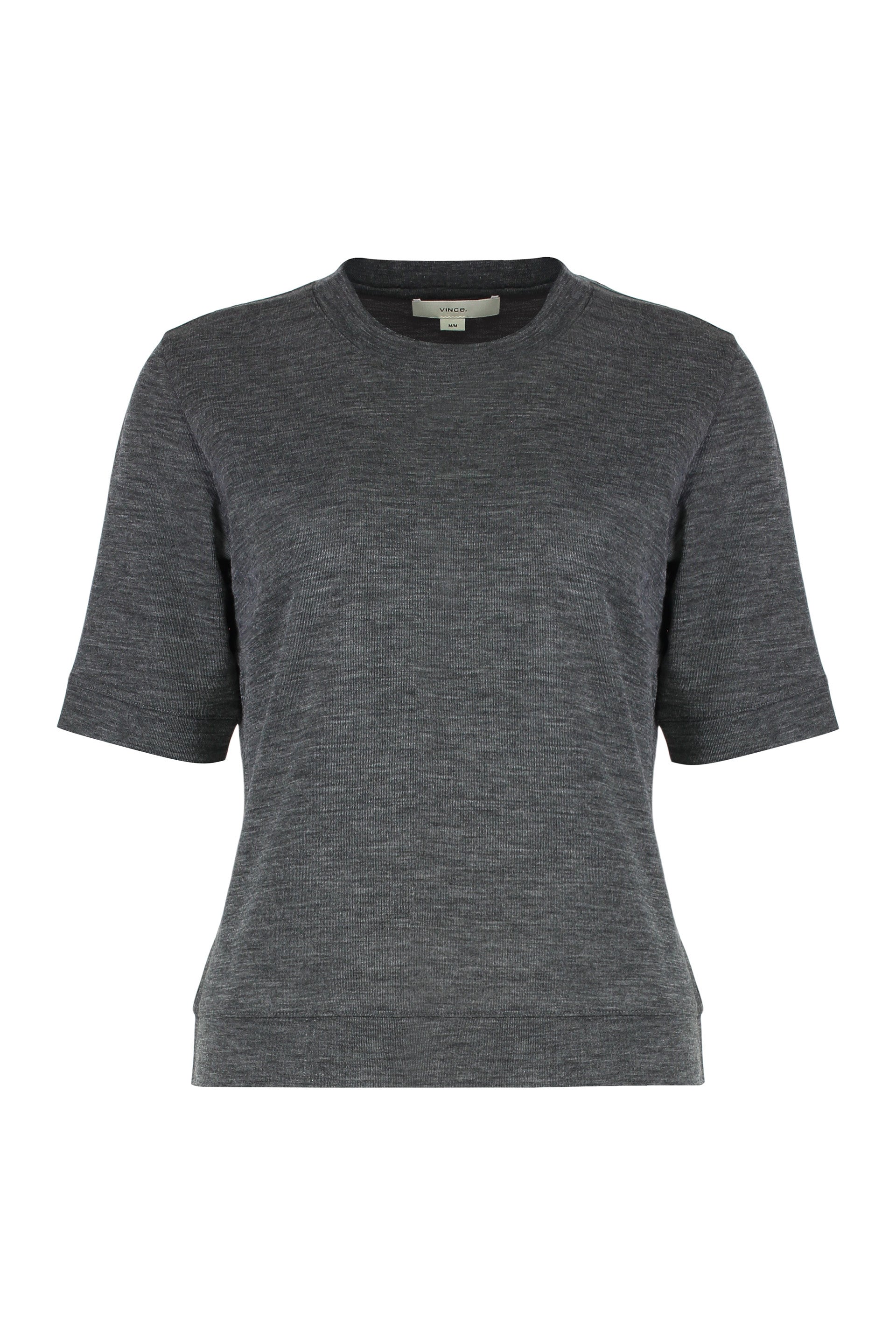 VINCE Wool T-Shirt in Sleek Shade - Women's Casual Top
