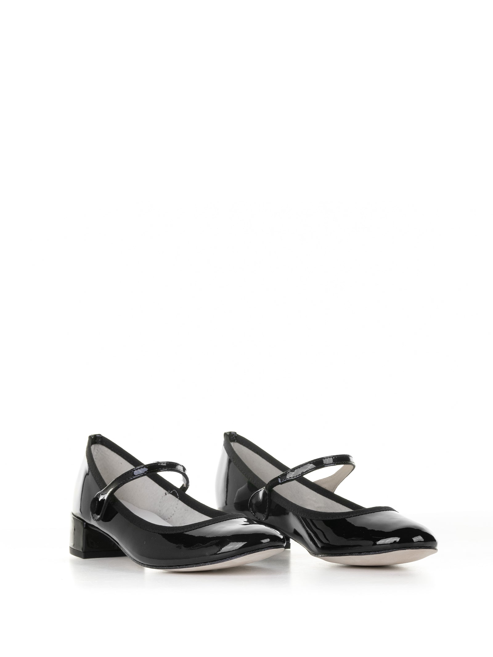 REPETTO Shiny Leather Ballerina Shoes with Strap for Women