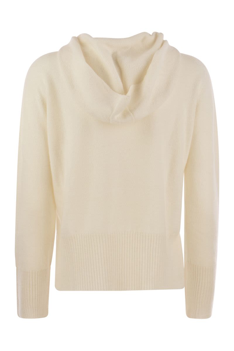 VANISÉ Relaxed Fit Cashmere Sweater with Hood