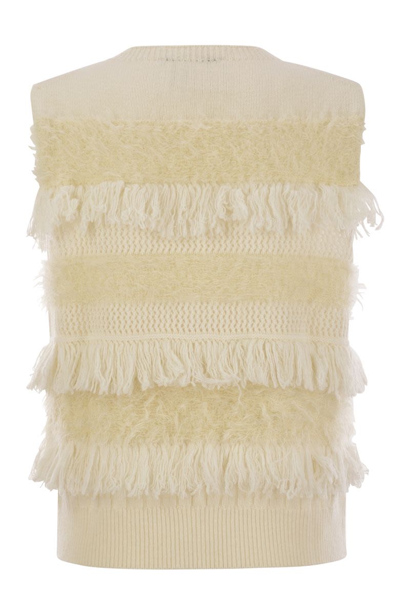 VANISÉ Sleeveless Wool and Cashmere Blend Jumper