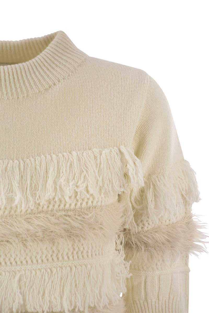 VANISÉ Wool and Cashmere Blend 3/4 Sleeve Dress