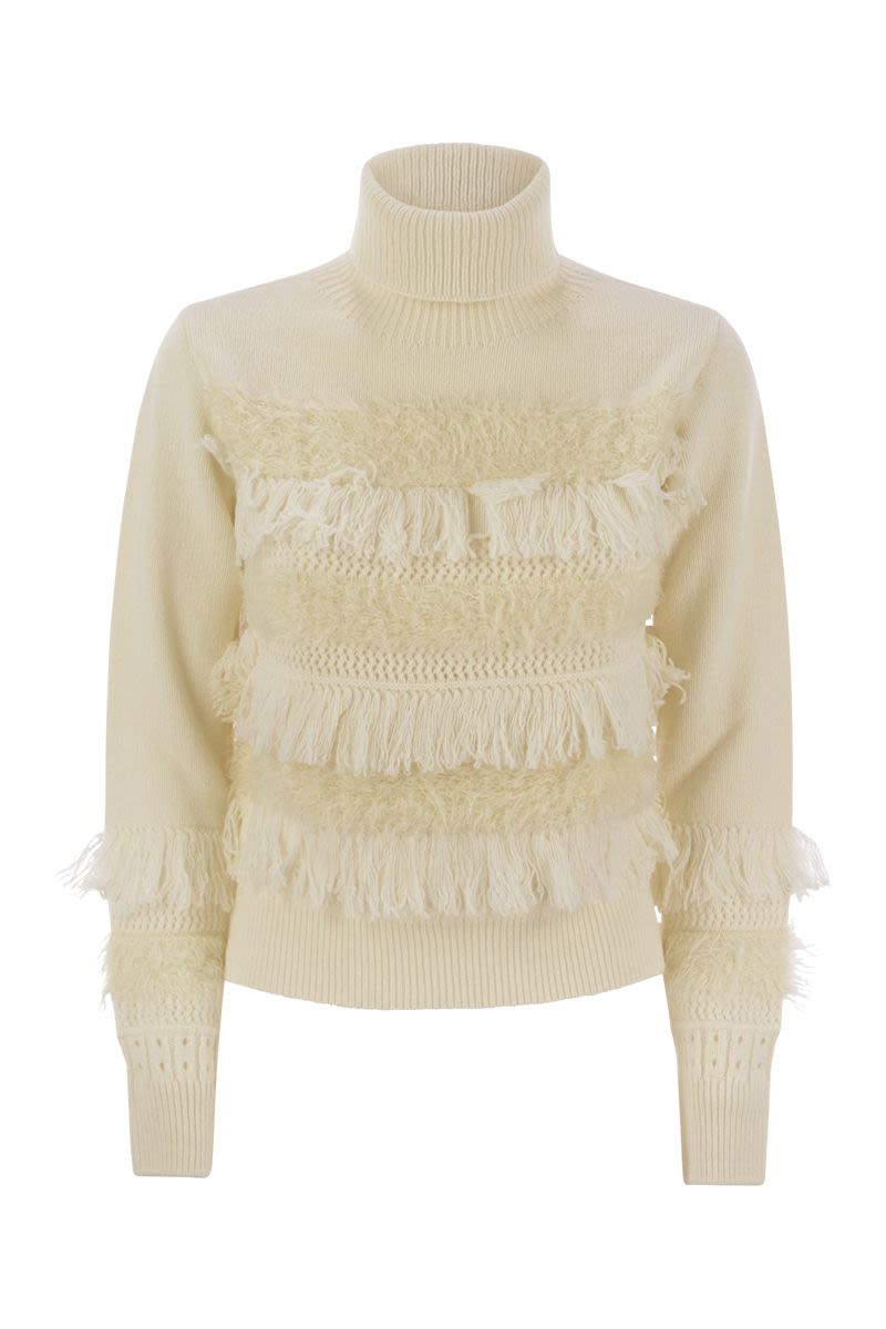 VANISÉ Soft Wool and Cashmere Blend Turtleneck Sweater