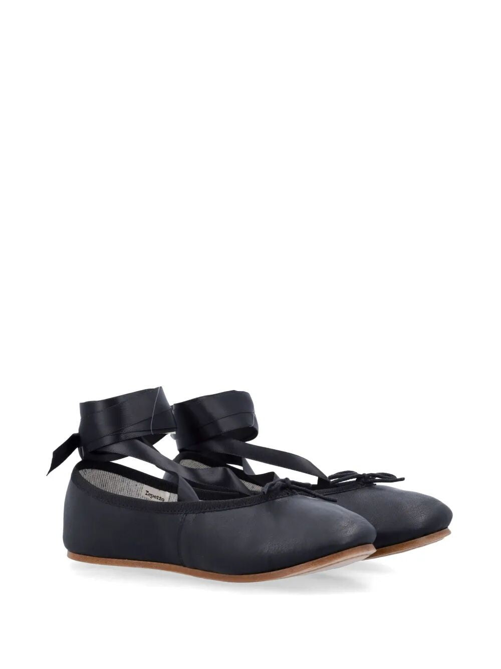 REPETTO Sophisticated Mini Ballet Flats with Satin Ribbons