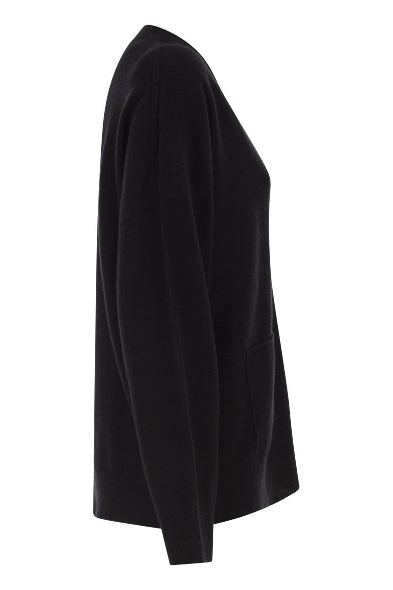 VANISÉ Cashmere Cardigan with Dropped Shoulders