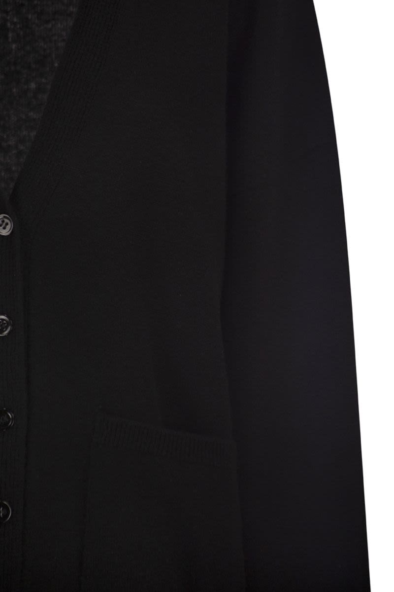 VANISÉ Cashmere Cardigan with Dropped Shoulders