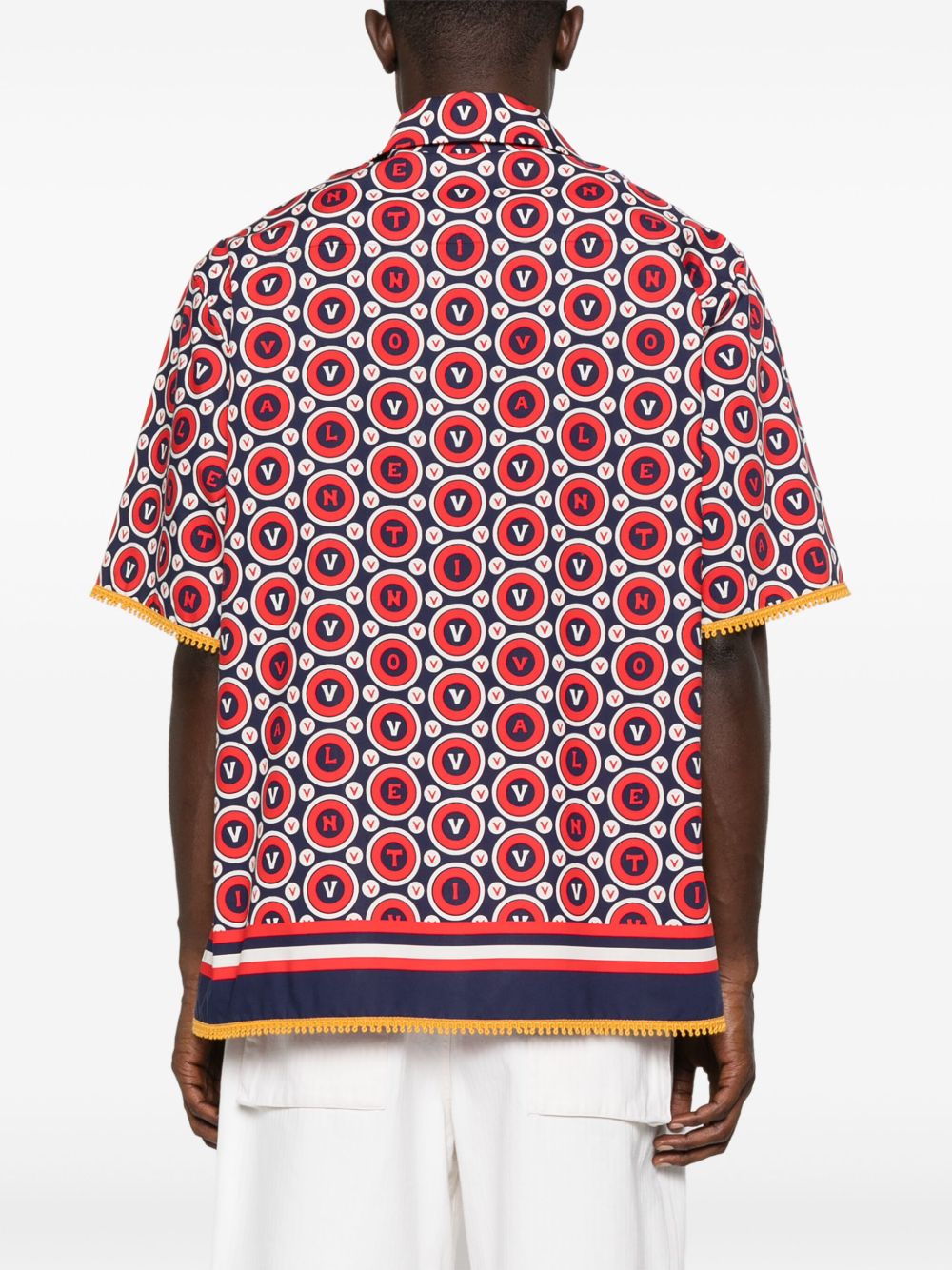 VALENTINO Cotton Shirt with Logo Print - FW25 Collection