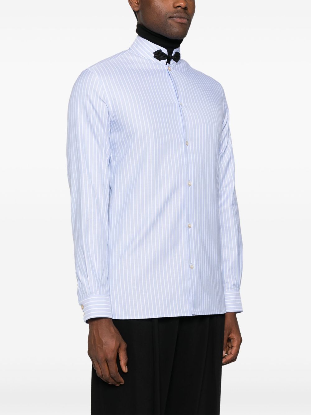 VALENTINO Striped Cotton Shirt - Men's Fashion