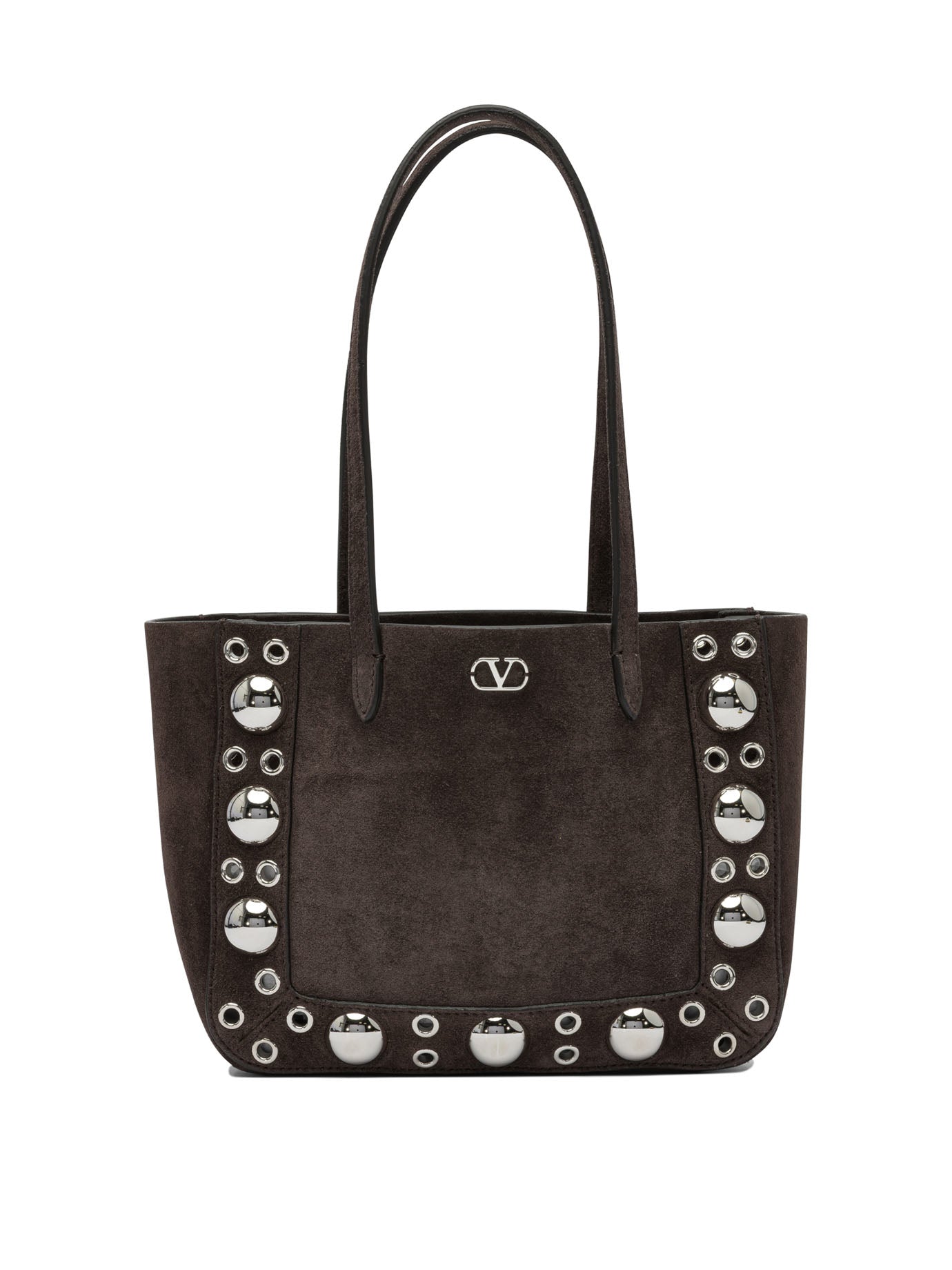 VALENTINO GARAVANI Mini Suede Shoulder Handbag with Decorative Rivets