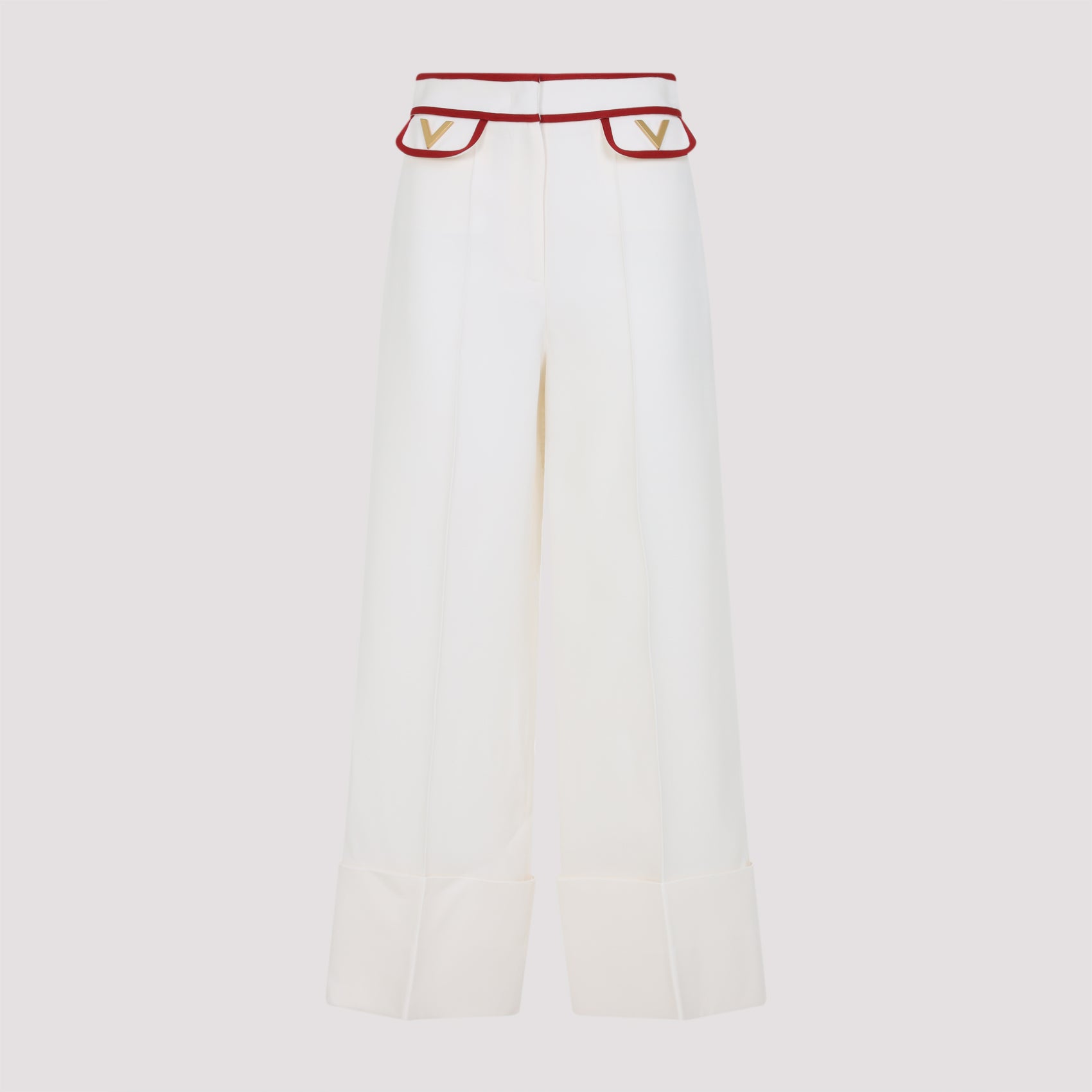 VALENTINO Luxurious Wool-Silk Blend Trousers for Women