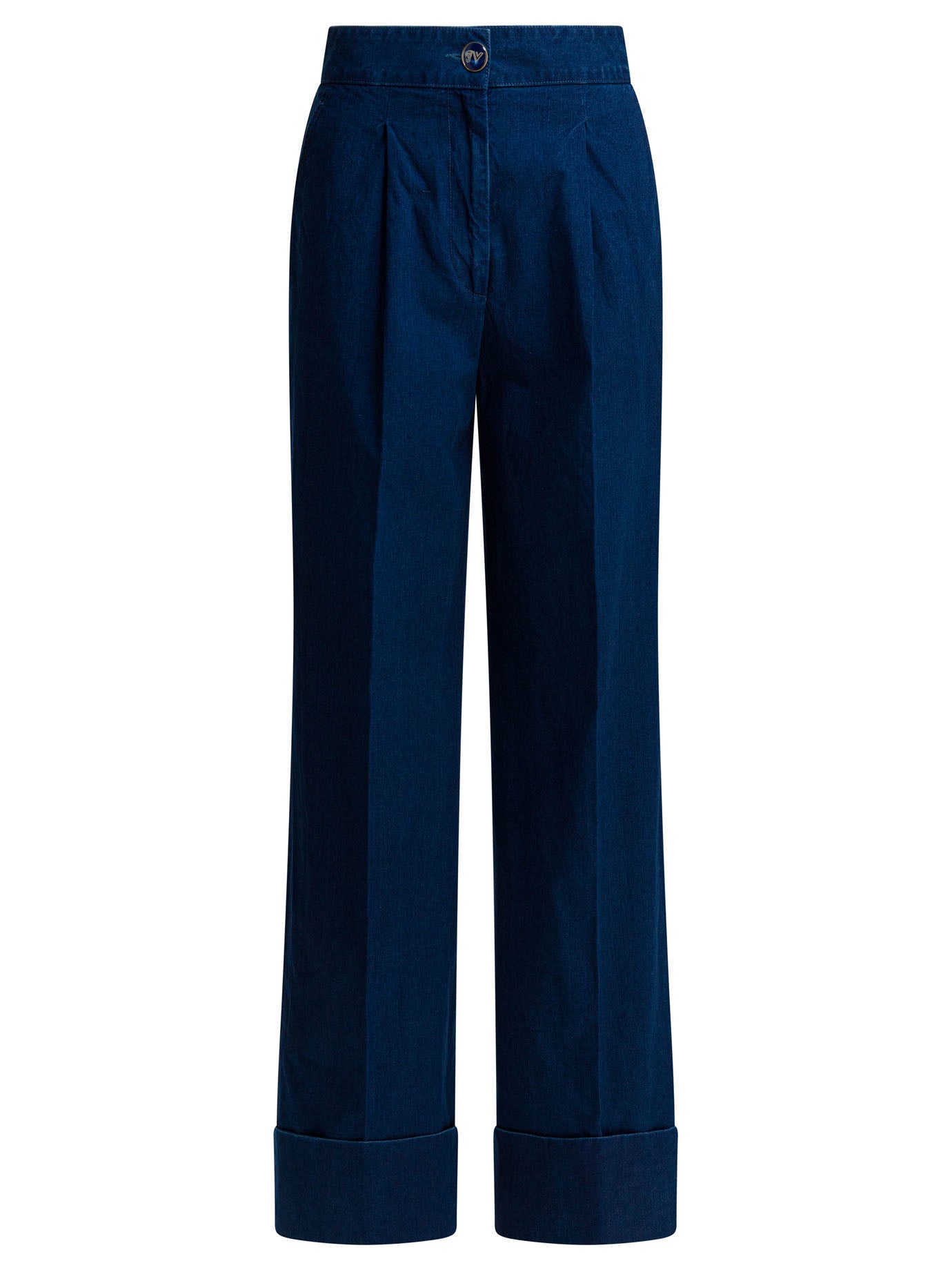 VALENTINO GARAVANI High Waist Wide-leg Jeans with Pleats