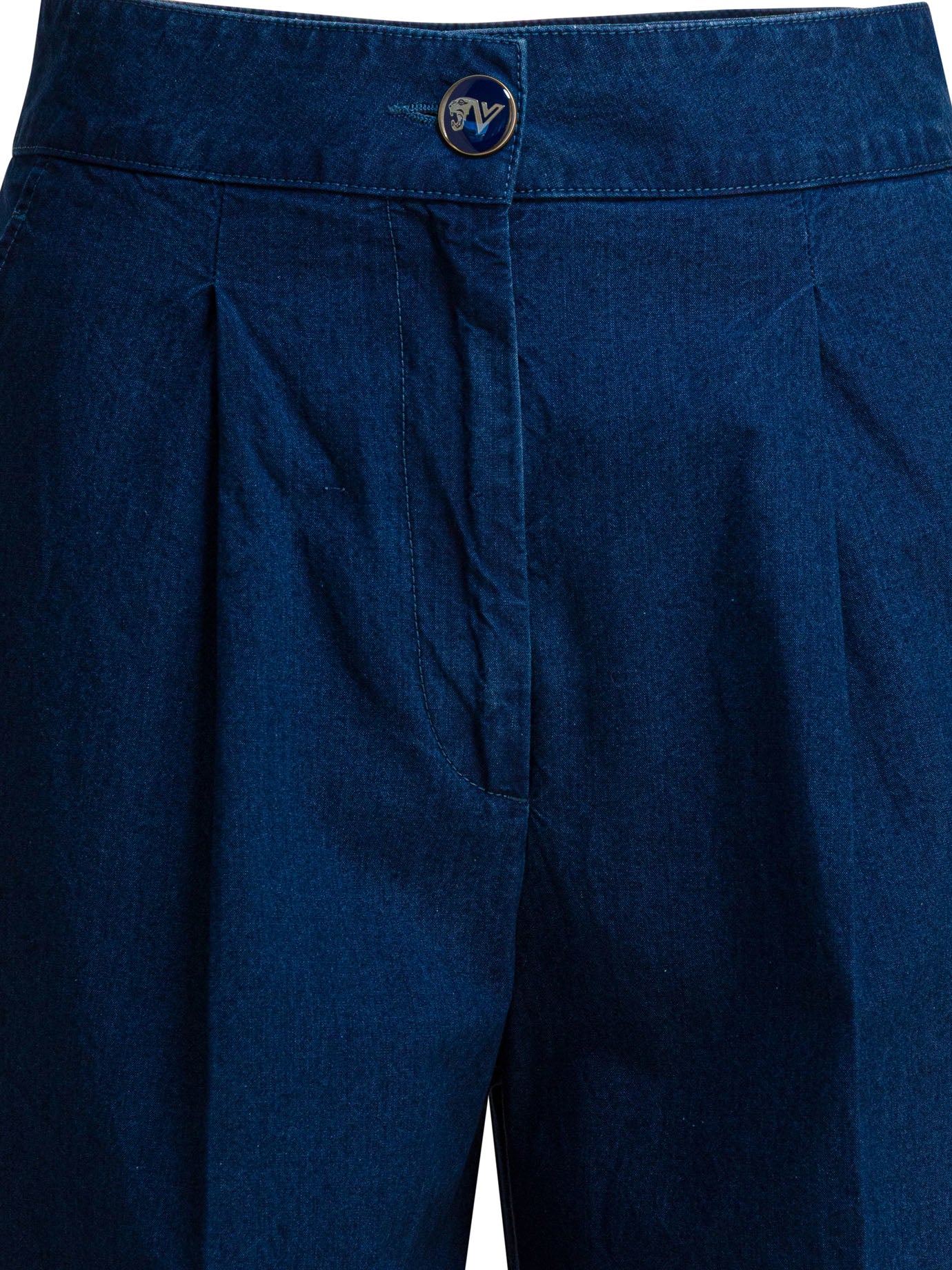 VALENTINO GARAVANI High Waist Wide-leg Jeans with Pleats