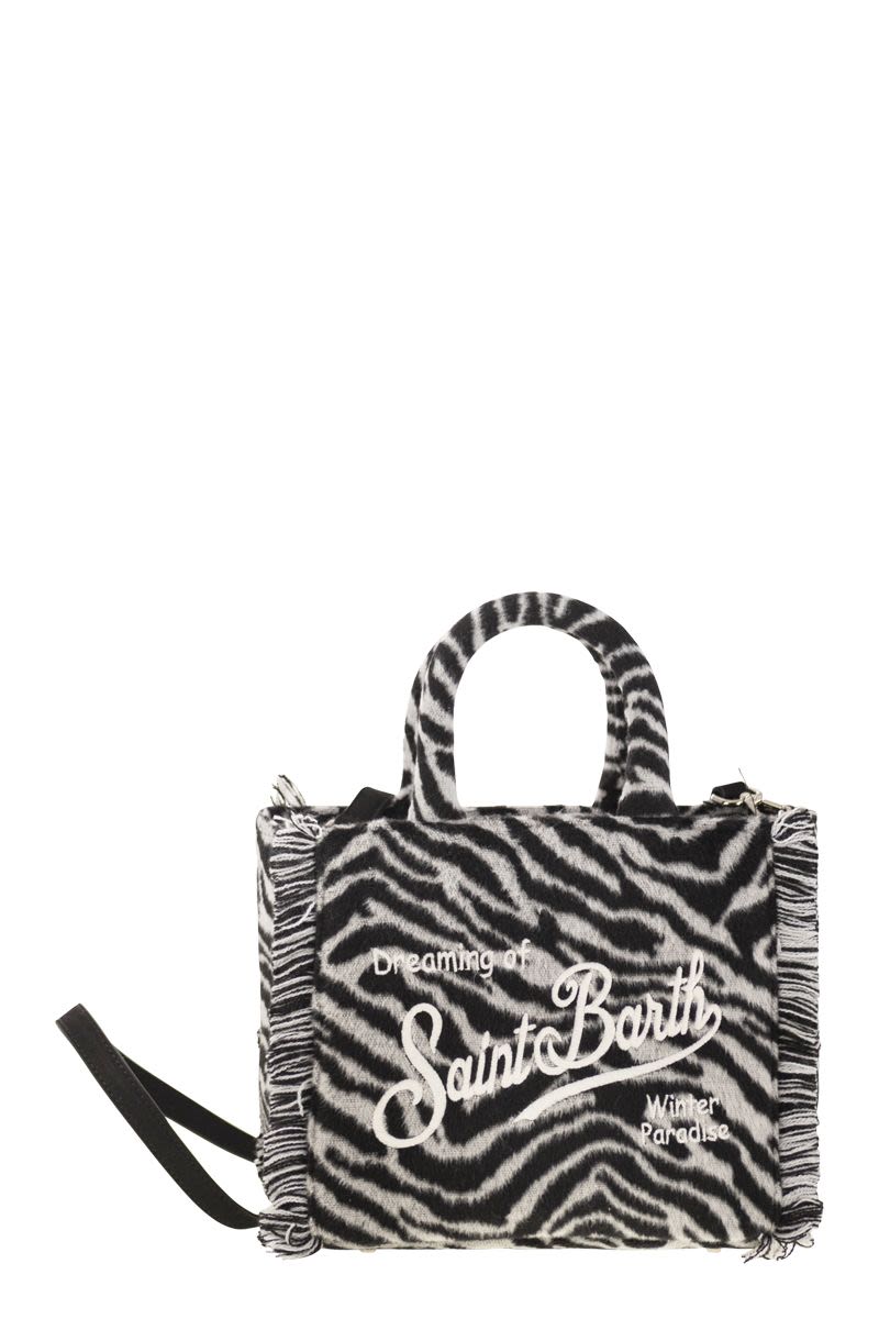MC2 SAINT BARTH Mini Zebra-Print Wool Blend Handbag - Chic and Bold