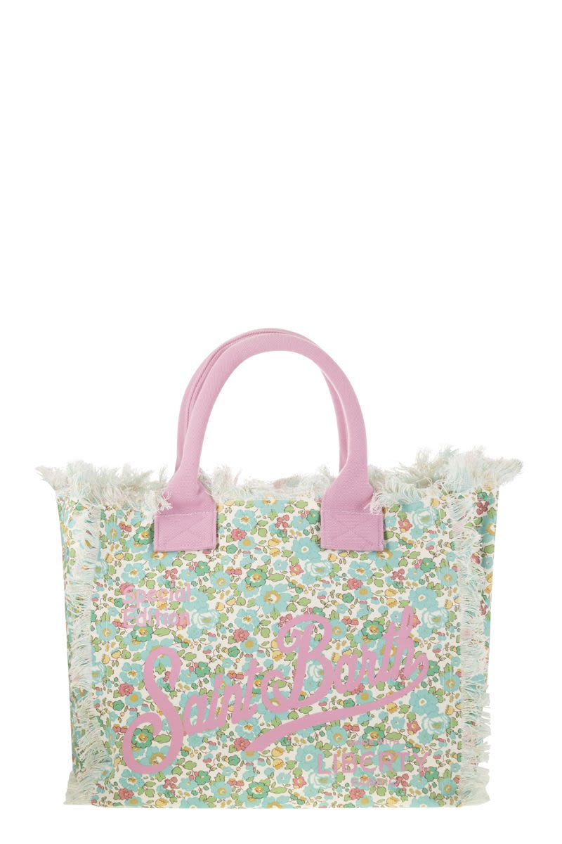 MC2 SAINT BARTH Floral Print Canvas Vanity Tote Handbag - 40x32x20 cm