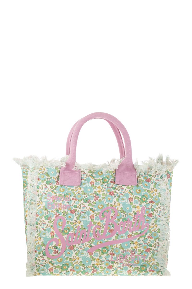 MC2 SAINT BARTH Floral Print Canvas Vanity Tote Handbag - 40x32x20 cm