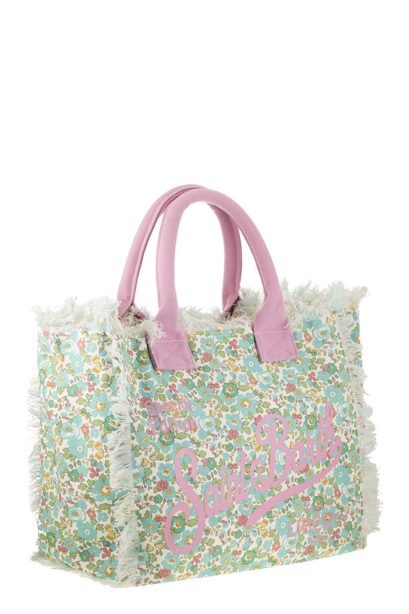 MC2 SAINT BARTH Floral Print Canvas Vanity Tote Handbag - 40x32x20 cm