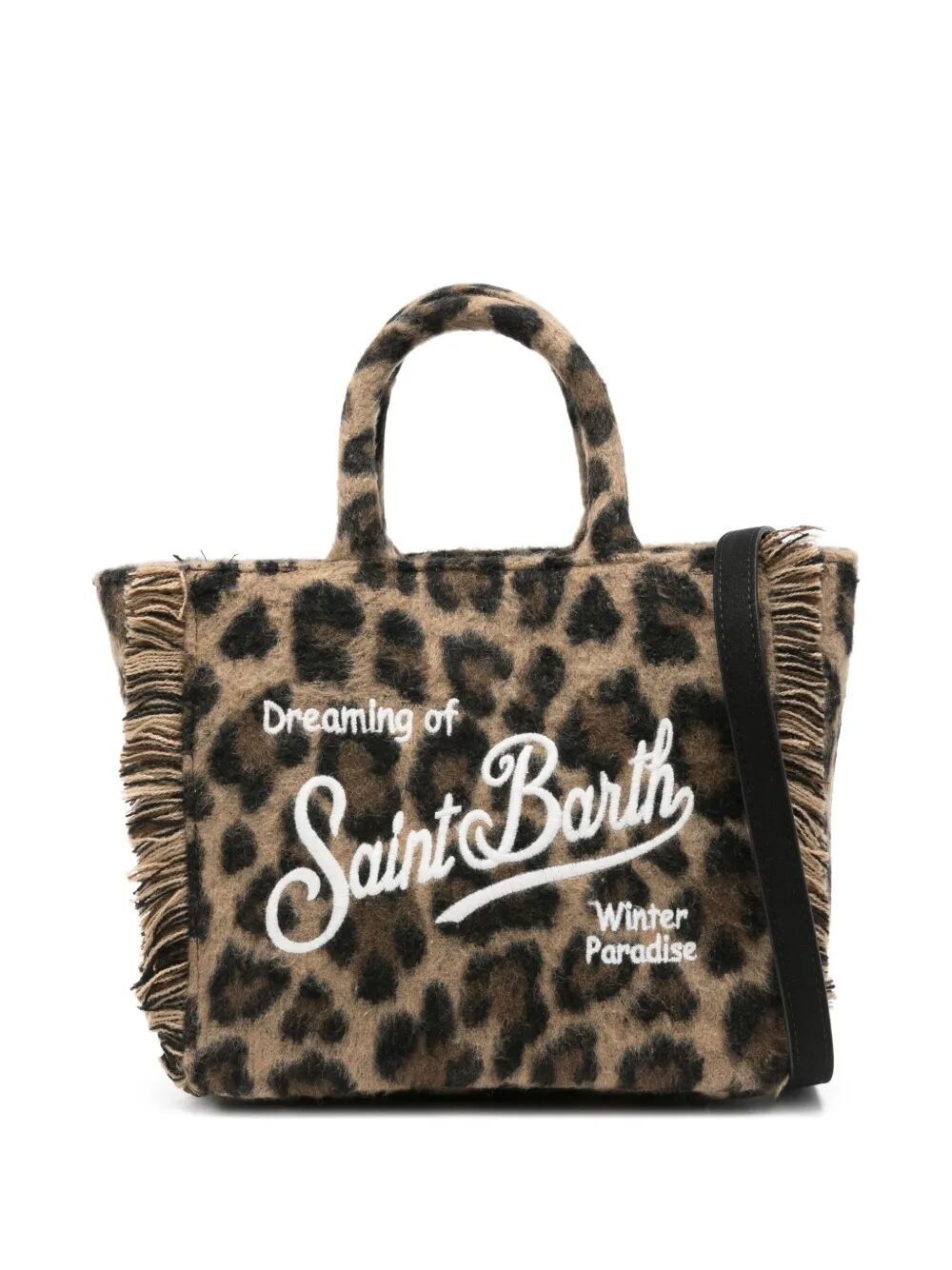 MC2 SAINT BARTH Mini Felt Leopard Handbag