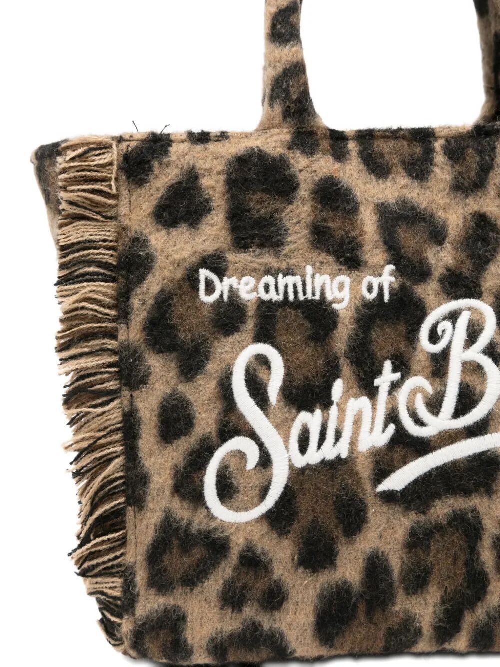 MC2 SAINT BARTH Mini Felt Leopard Handbag