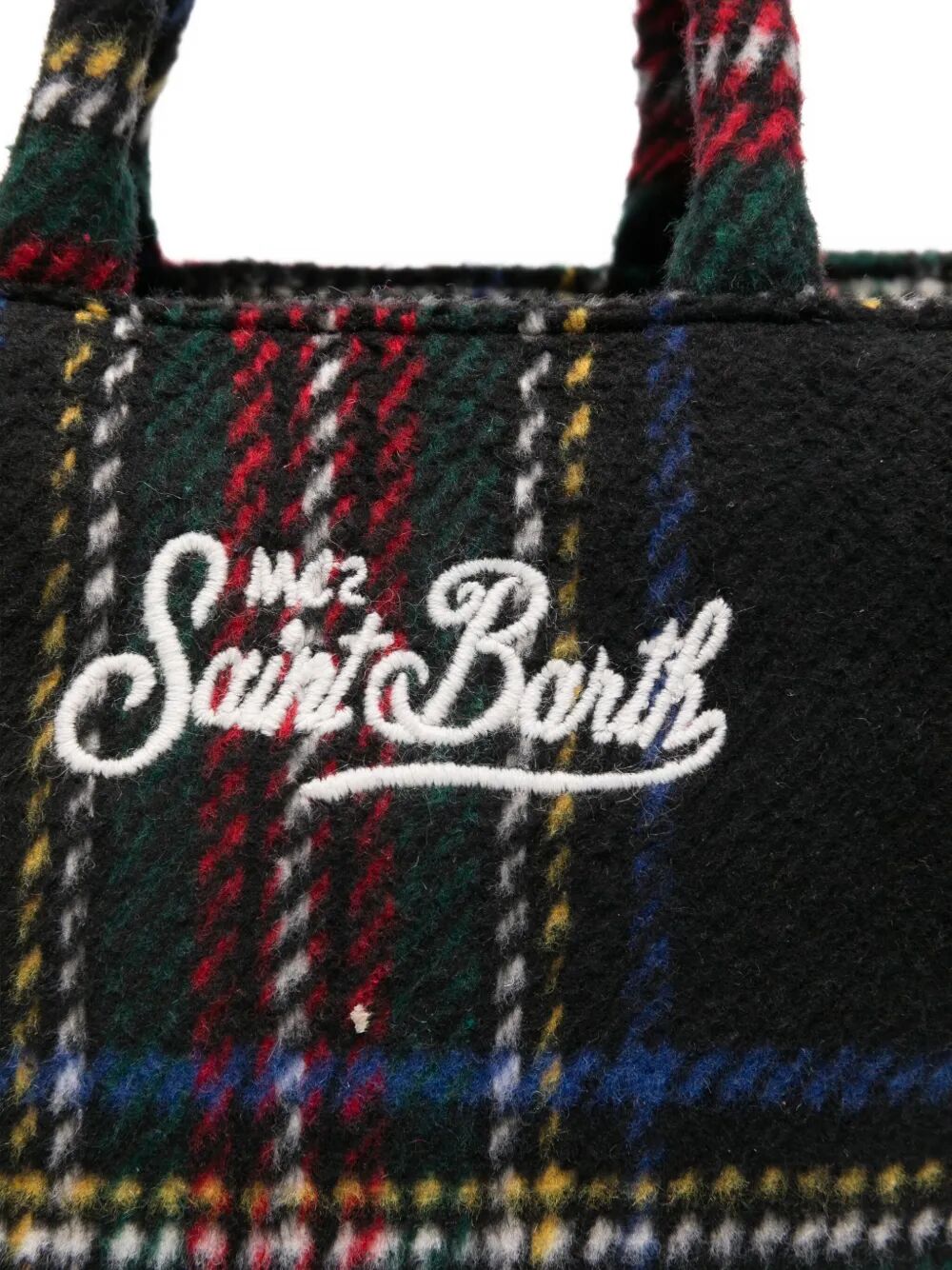 MC2 SAINT BARTH Vanity Wool Tartan Tote Handbag