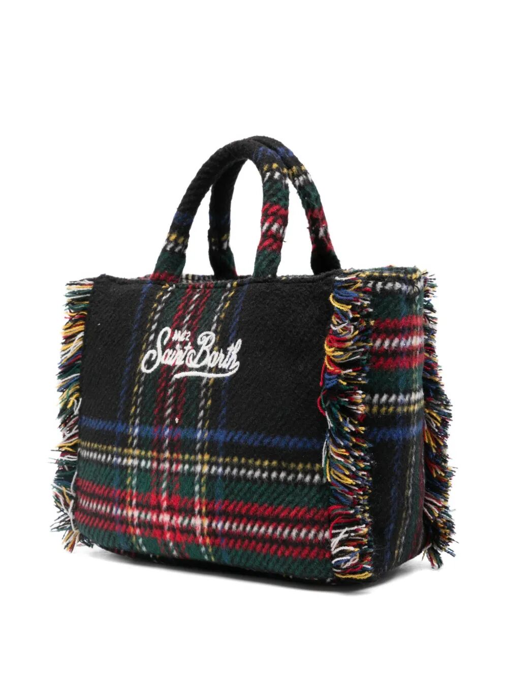 MC2 SAINT BARTH Vanity Wool Tartan Tote Handbag