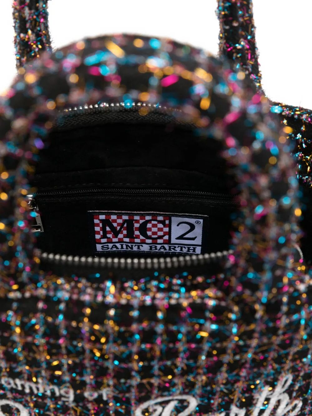 MC2 SAINT BARTH Mini Tweed Shiny Handbag