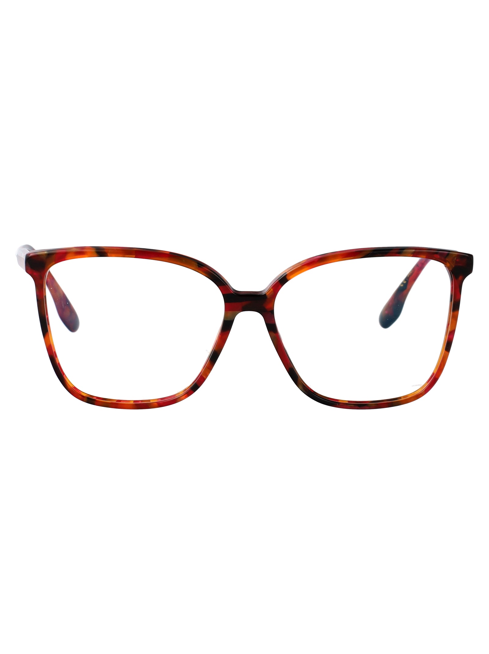 VICTORIA BECKHAM Striped Havana Acetate Glasses
