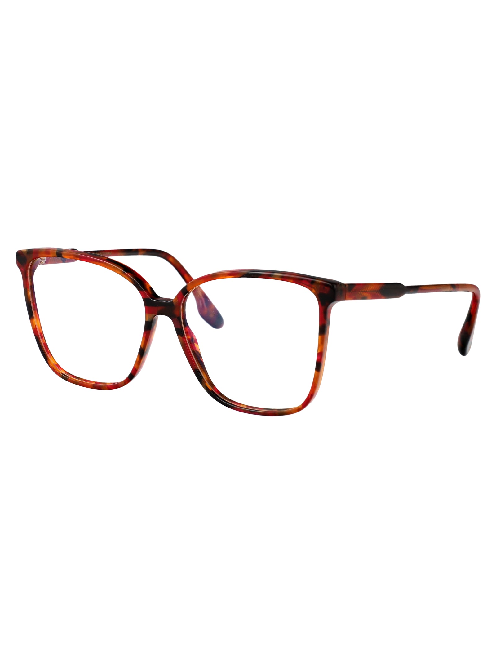 VICTORIA BECKHAM Striped Havana Acetate Glasses
