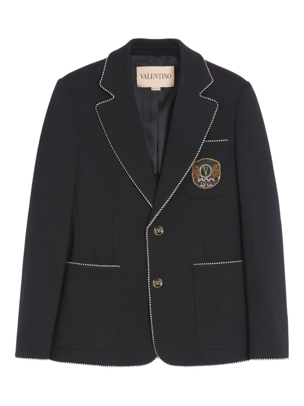 VALENTINO GARAVANI Single-Breasted Blazer with Patch for Men