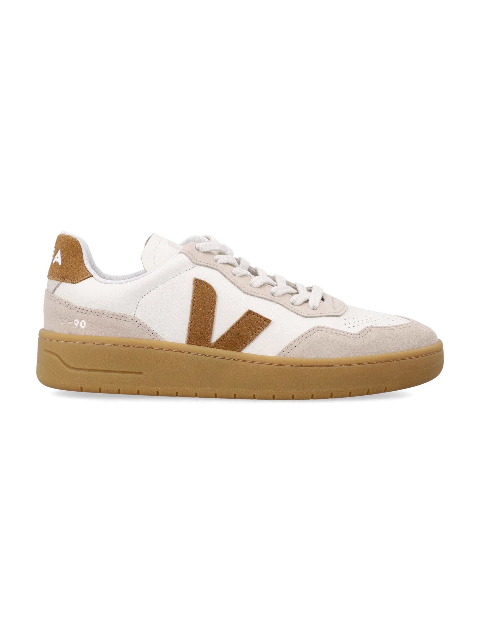 VEJA V-90 Retro-Inspired Leather Sneakers for Men